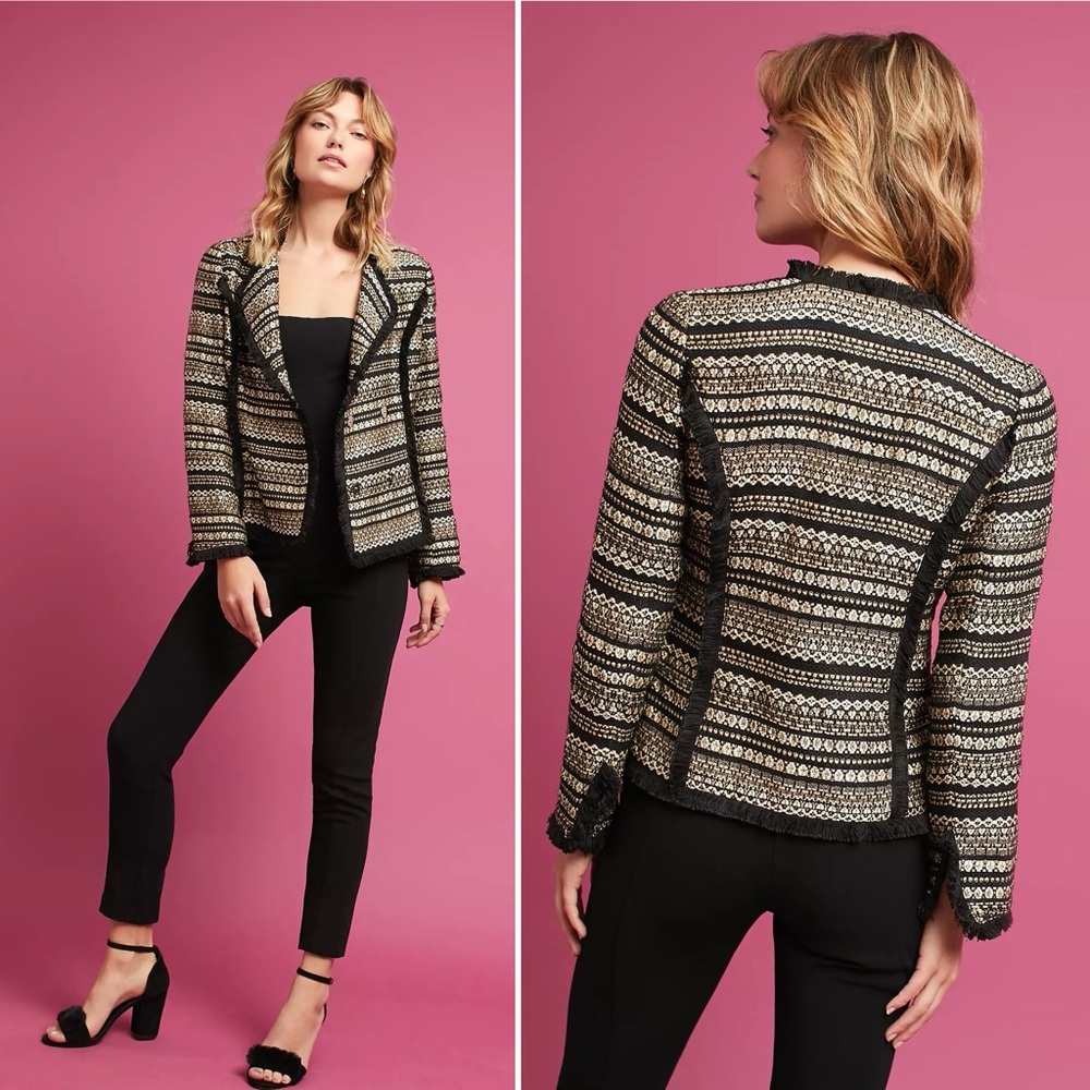 Moon River Braelynn Metallic Tweed Jacket